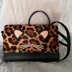 KATE SPADE - LEOPARD SUMMER RUN WILD CROSSBODY WALLET BAG CLUTCH